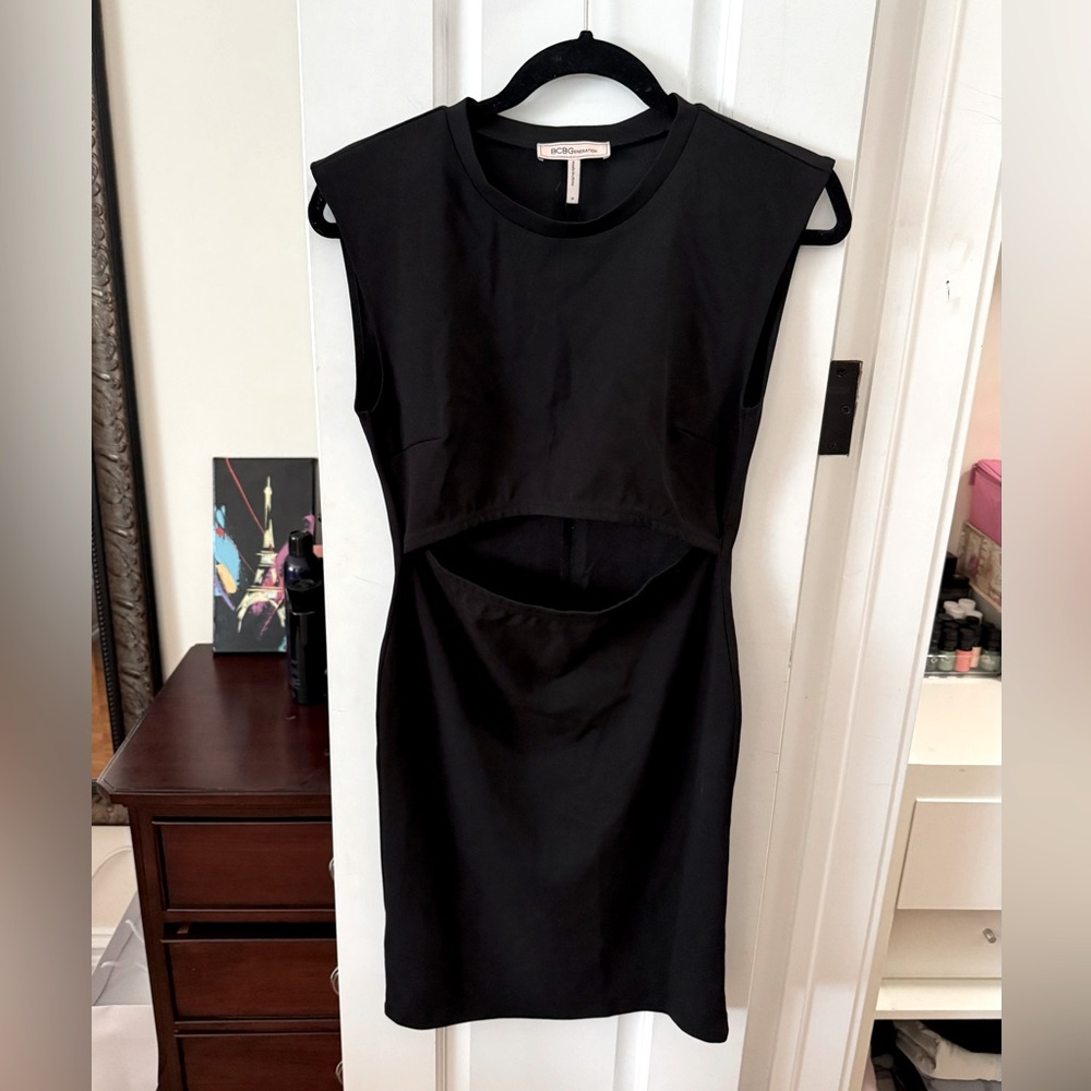 BCBG black dress with cut out